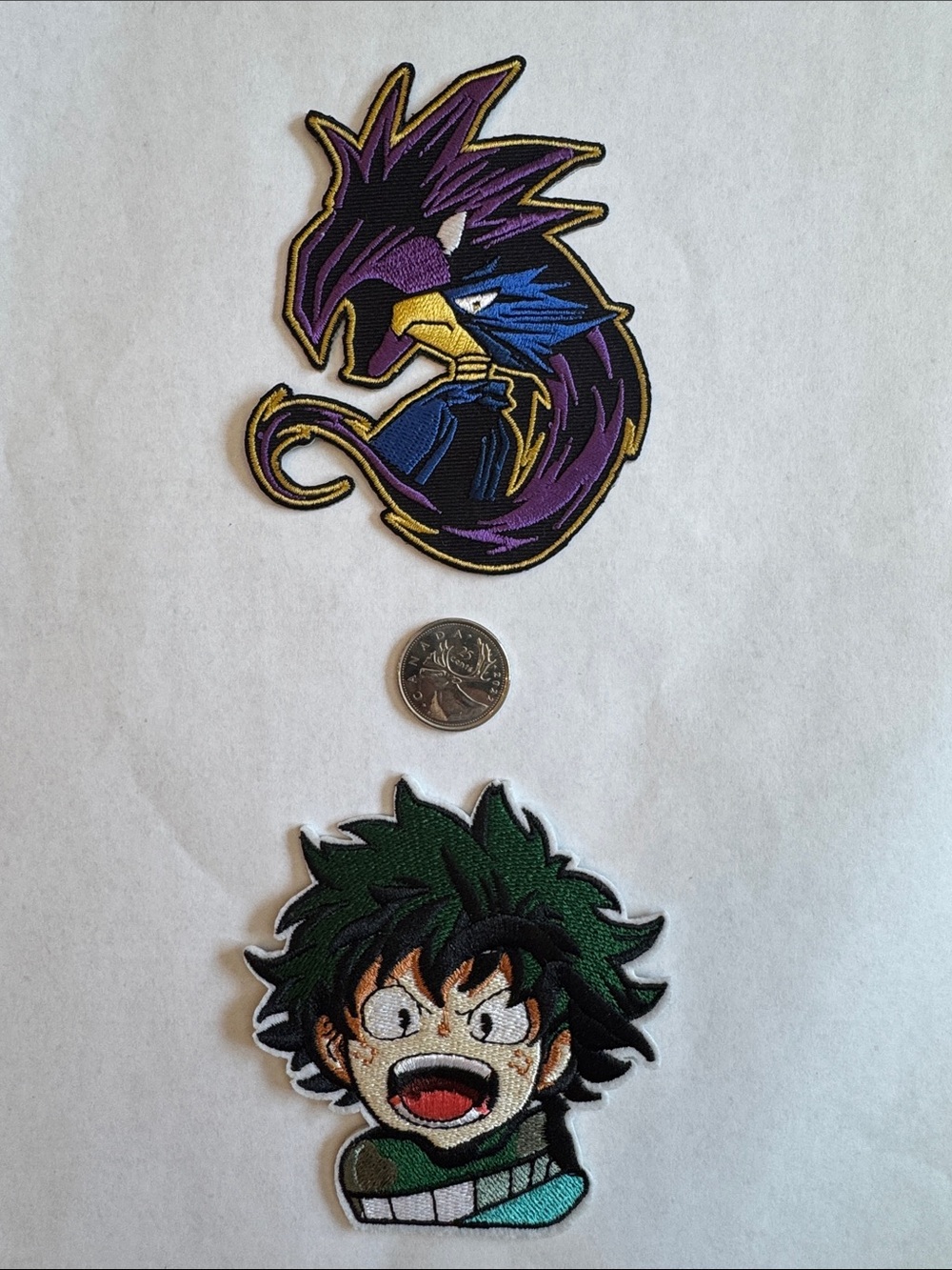 Embroidered Patch Set my hero academia - Purple Dragon & Green Anime Character